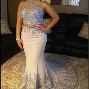 2 piece prom dress